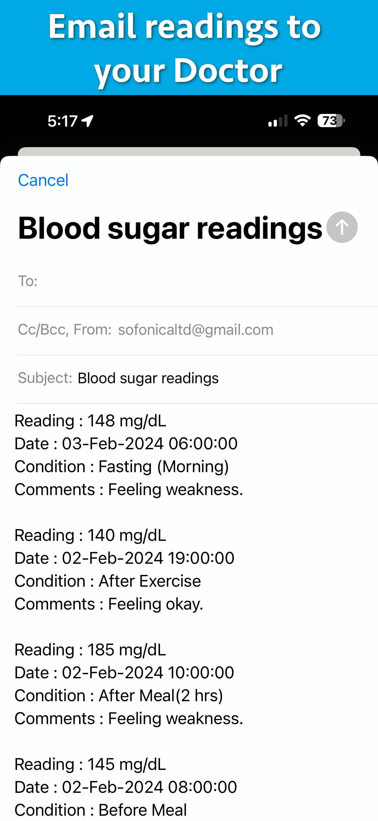 Media Glucotrack-Blood Sugar Monitor - Người theo dõi đường cho bệnh tiểu đường 5