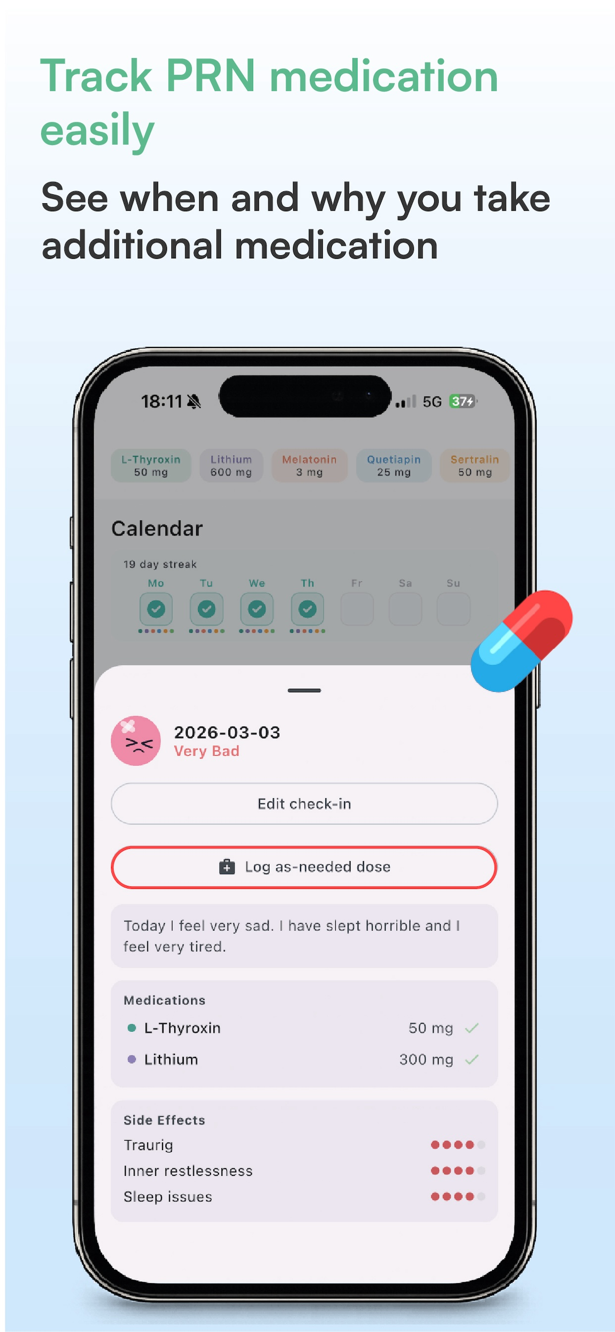MediMood: Medicine Dose and Mood App gallery image