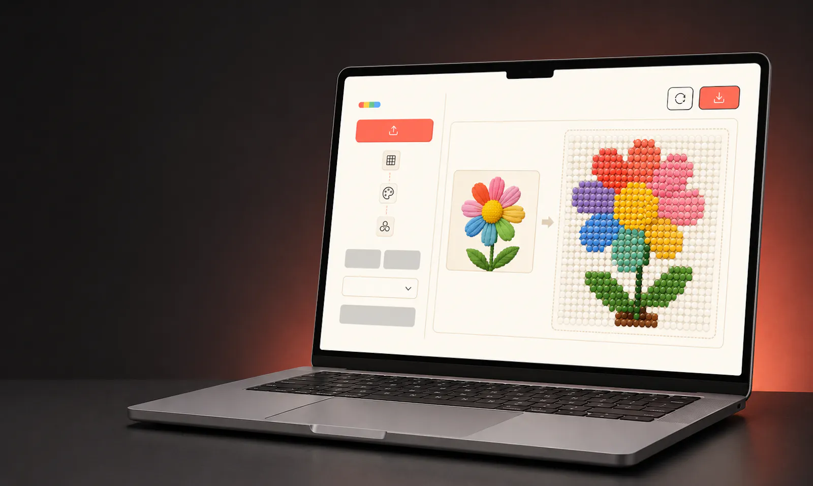 Image to Perler Bead patterns screenshot 2
