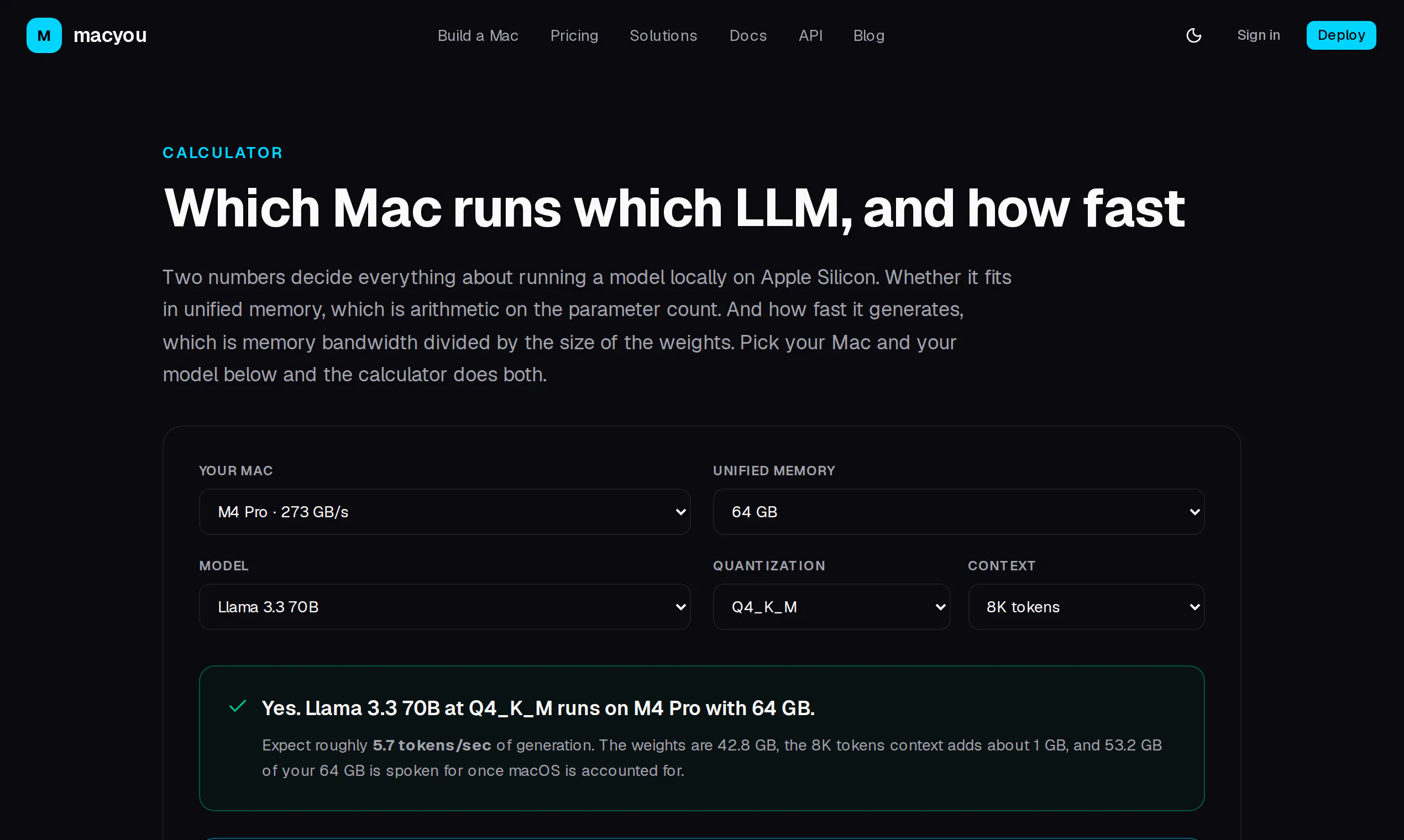 Mac LLM Calculator gallery image