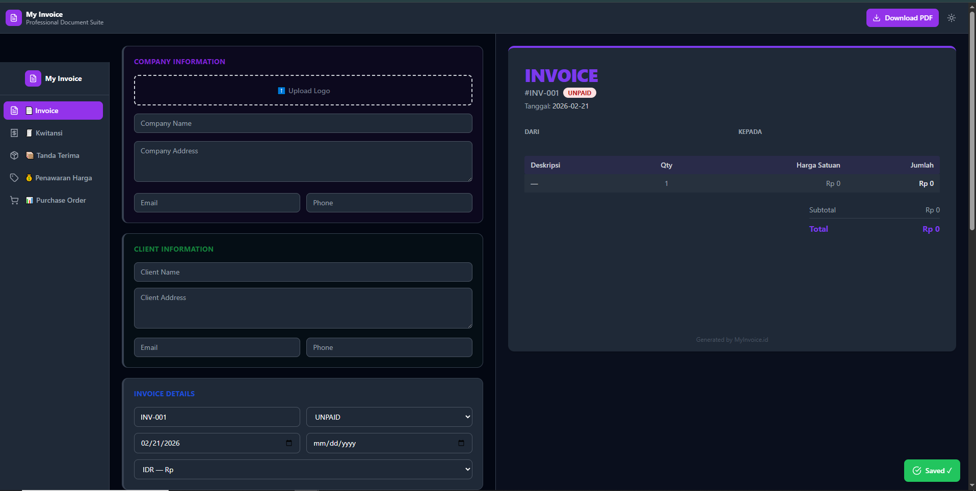 My Invoice gallery image