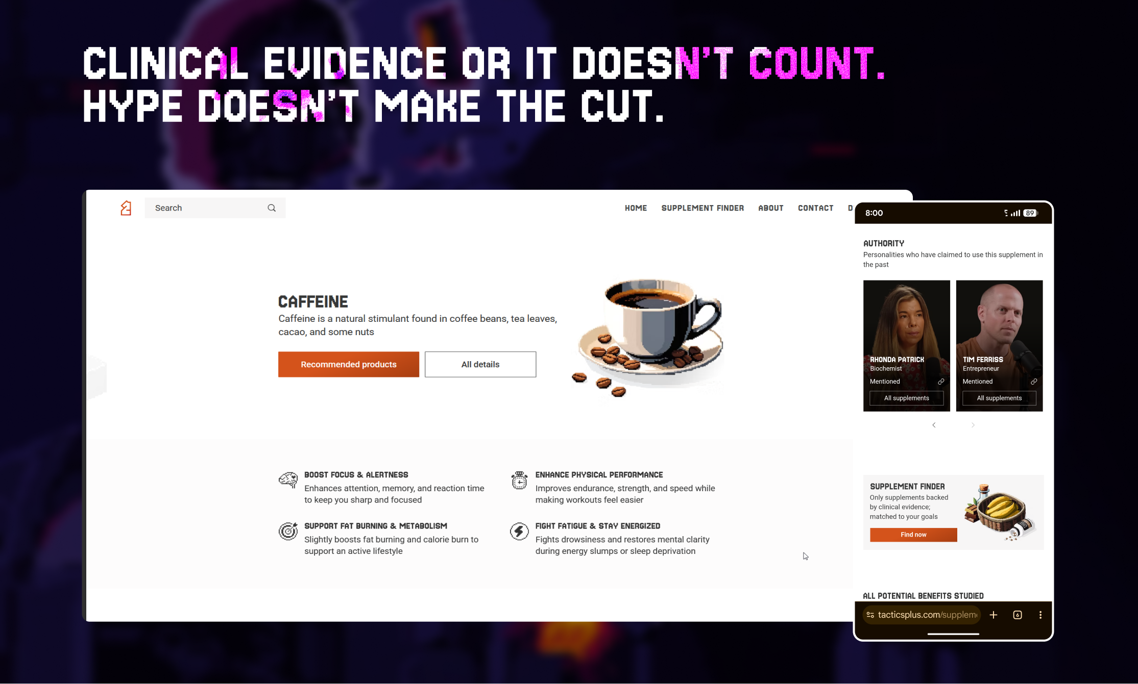 Tactics+ Supplement Finder gallery image