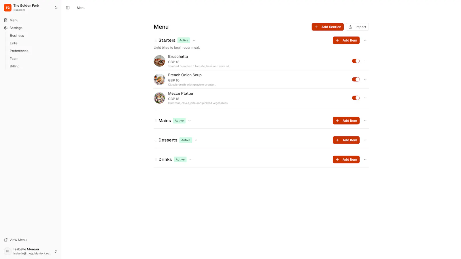 Menyu screenshot 4
