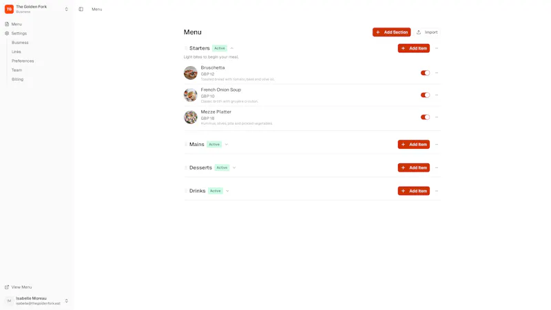 Menyu screenshot 4
