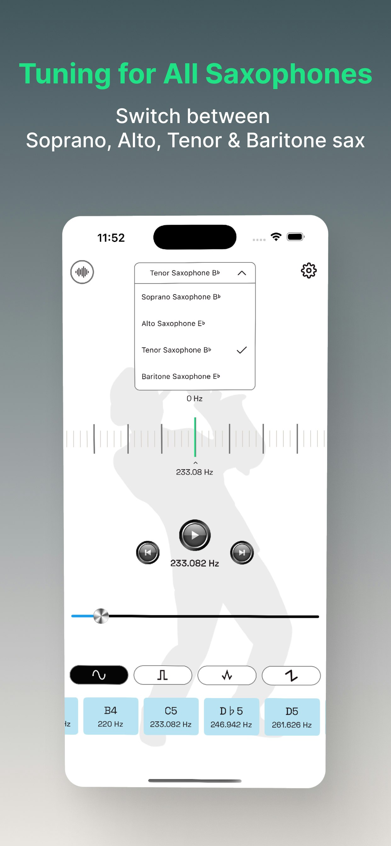 Saxophone Tuner - Hz Generator media 2