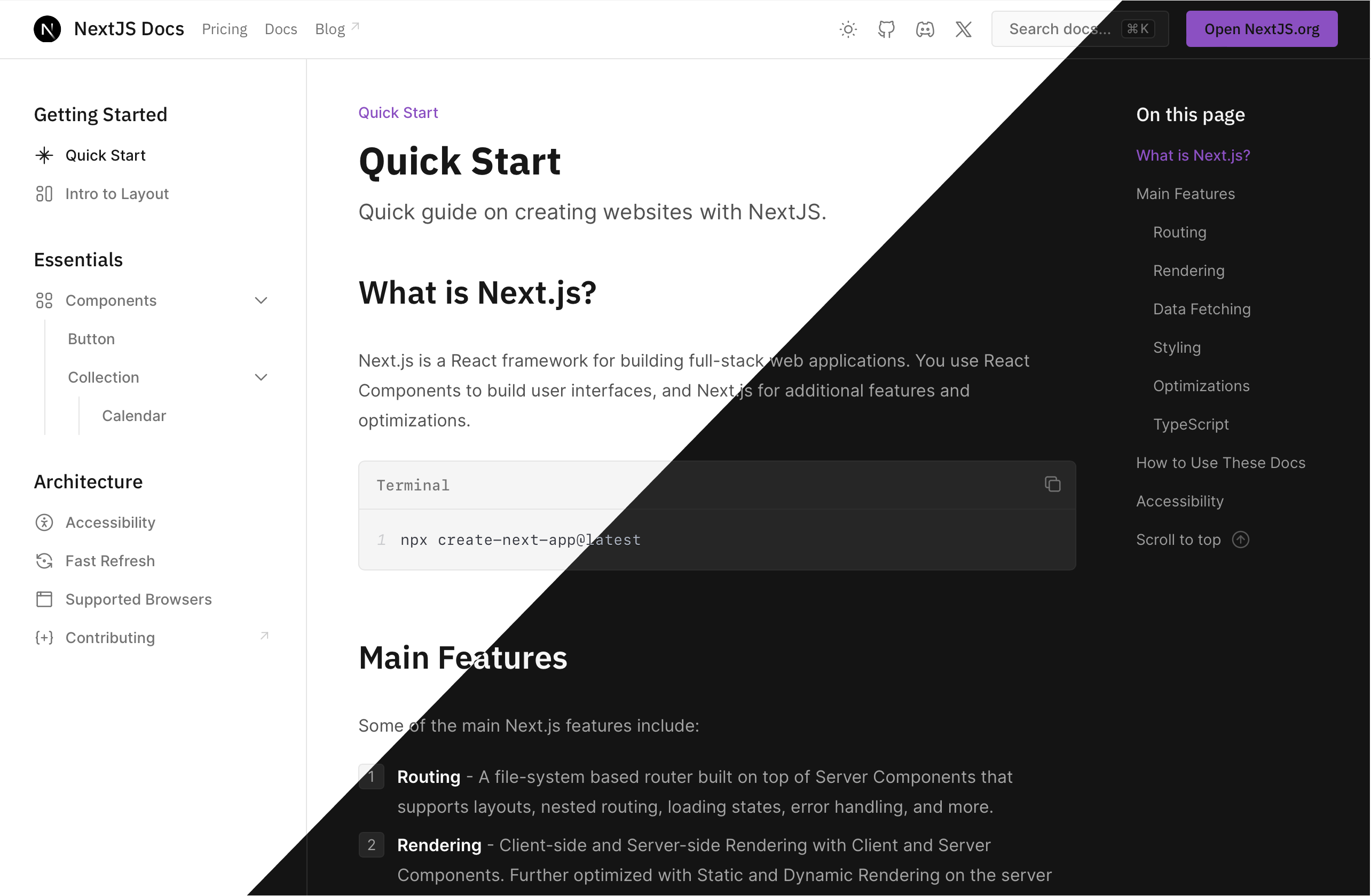 Nimbledocs - NextJS 문서 웹 사이트의 시작점 미디어 1