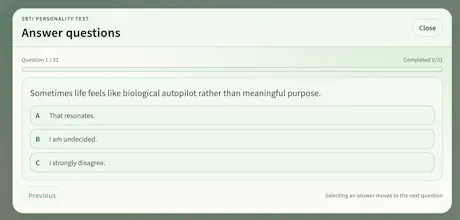 SBTI test online gallery image