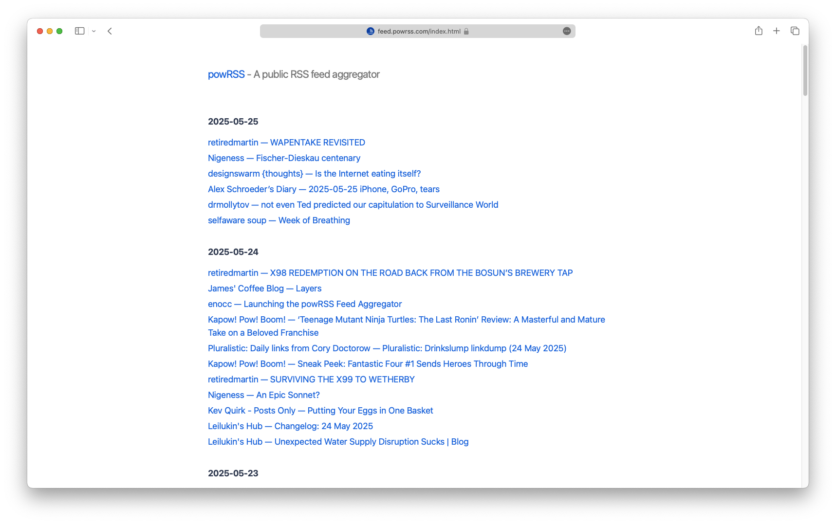 Powrss - Общественный агрегатор кормов RSS для независимой сети медиа 2