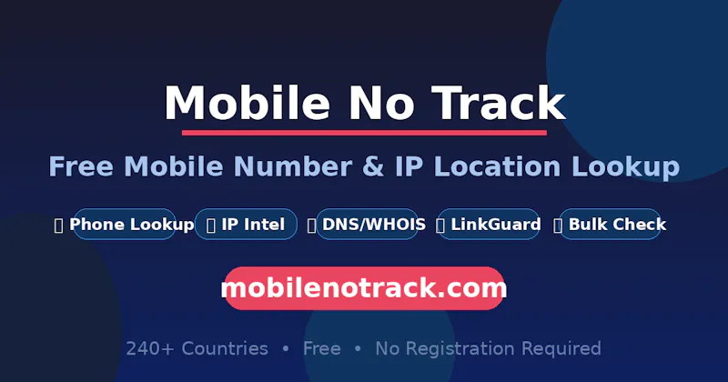 Mobile No Track screenshot 1