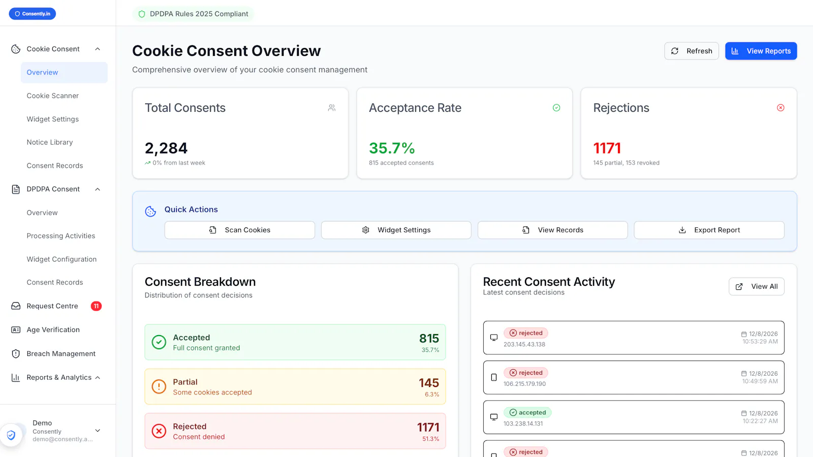 Consently screenshot 3