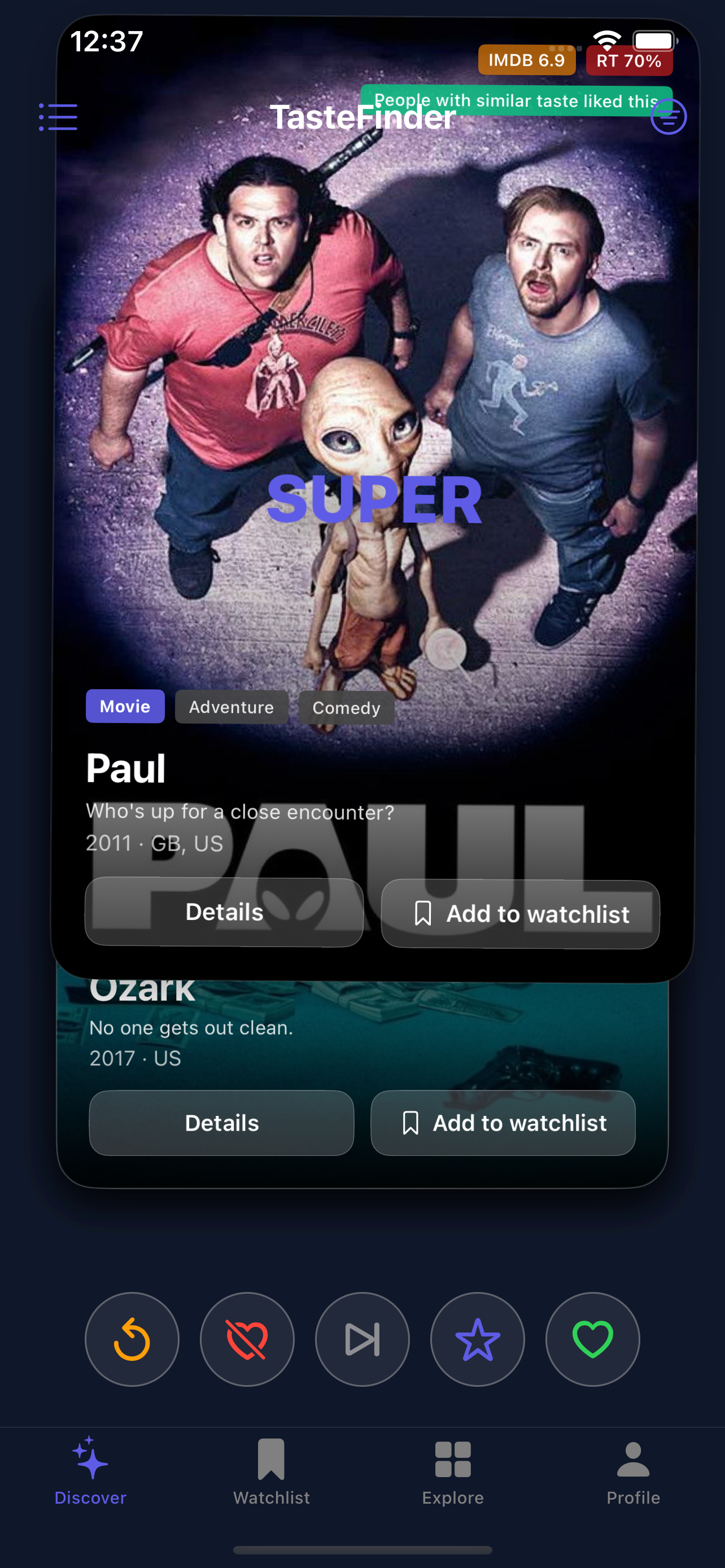 TasteFinder - Screenshot 3 showing product features and functionality
