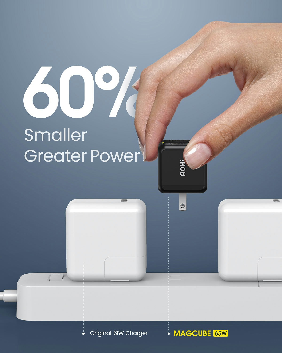 AOHI MAGCUBE 65W PD FASTLAAR - Beste oplader om uw MacBook Pro 13 'snel op te laden media 2
