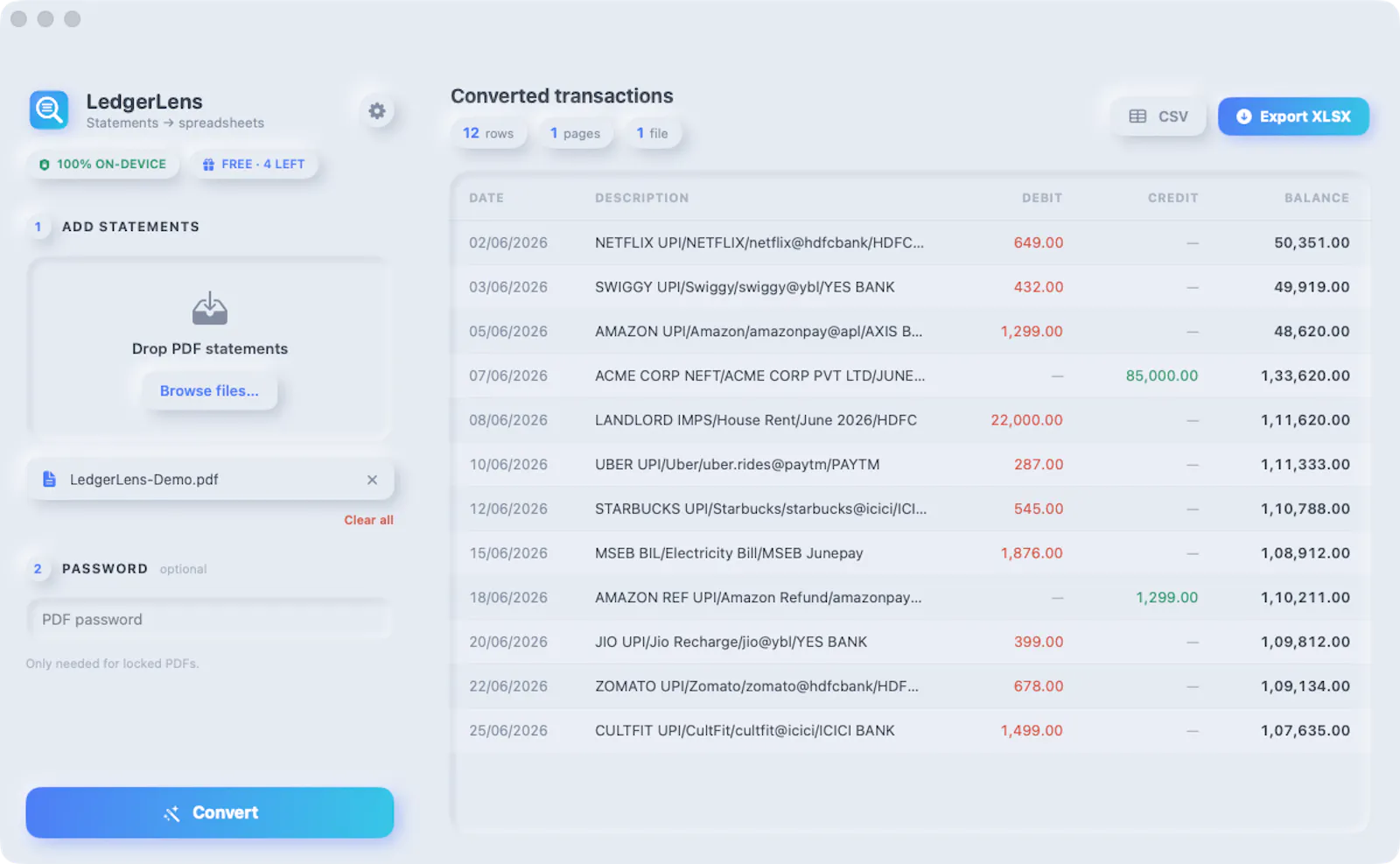 LedgerLens screenshot 2