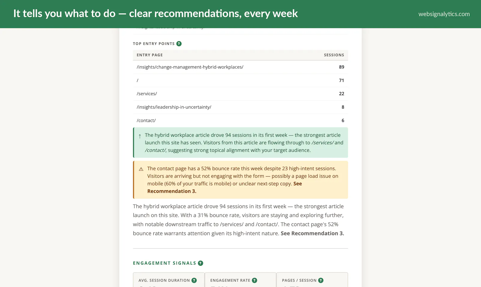 Websignalytics screenshot 3