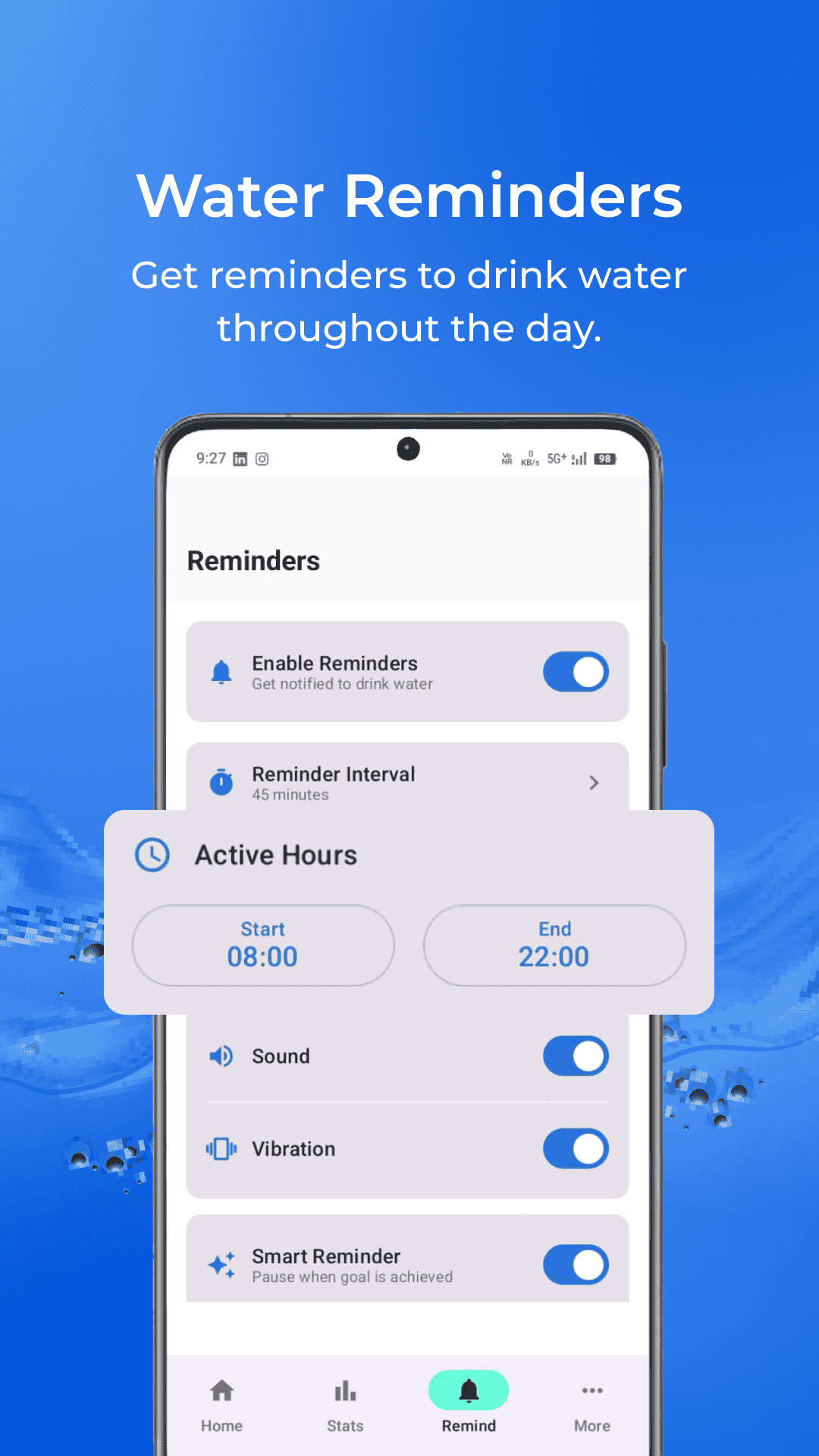 Water Tracker - Water Reminder - Screenshot 2 showing product features and functionality