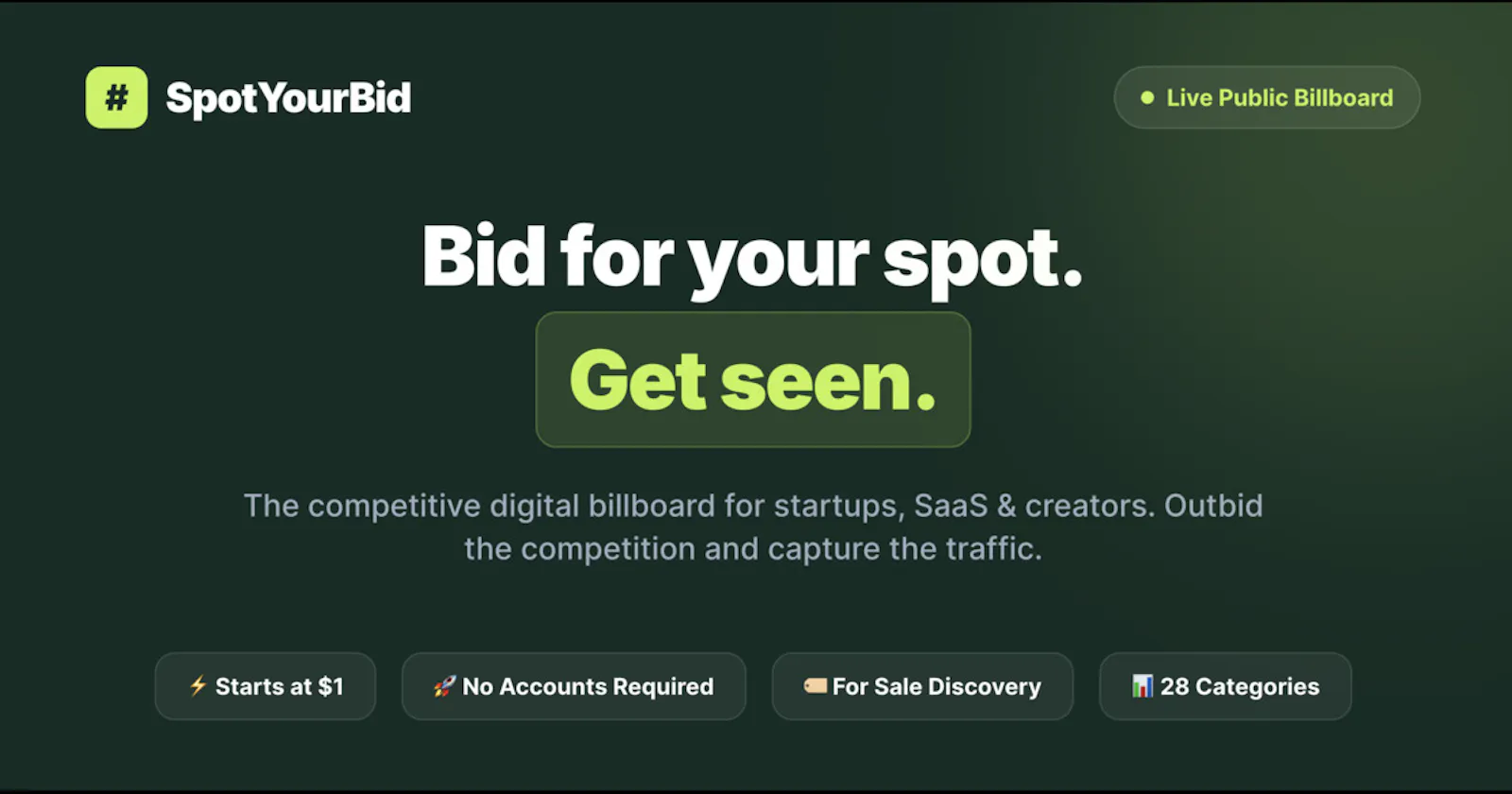 SpotYourBid screenshot 1