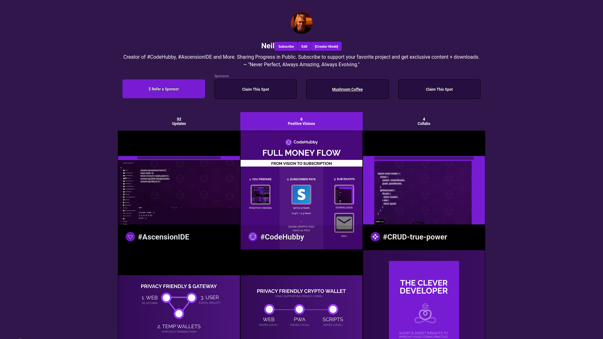 وسائط CodeHubby - إنشاء رؤى إيجابية وبيع الاشتراكات على الفور 1