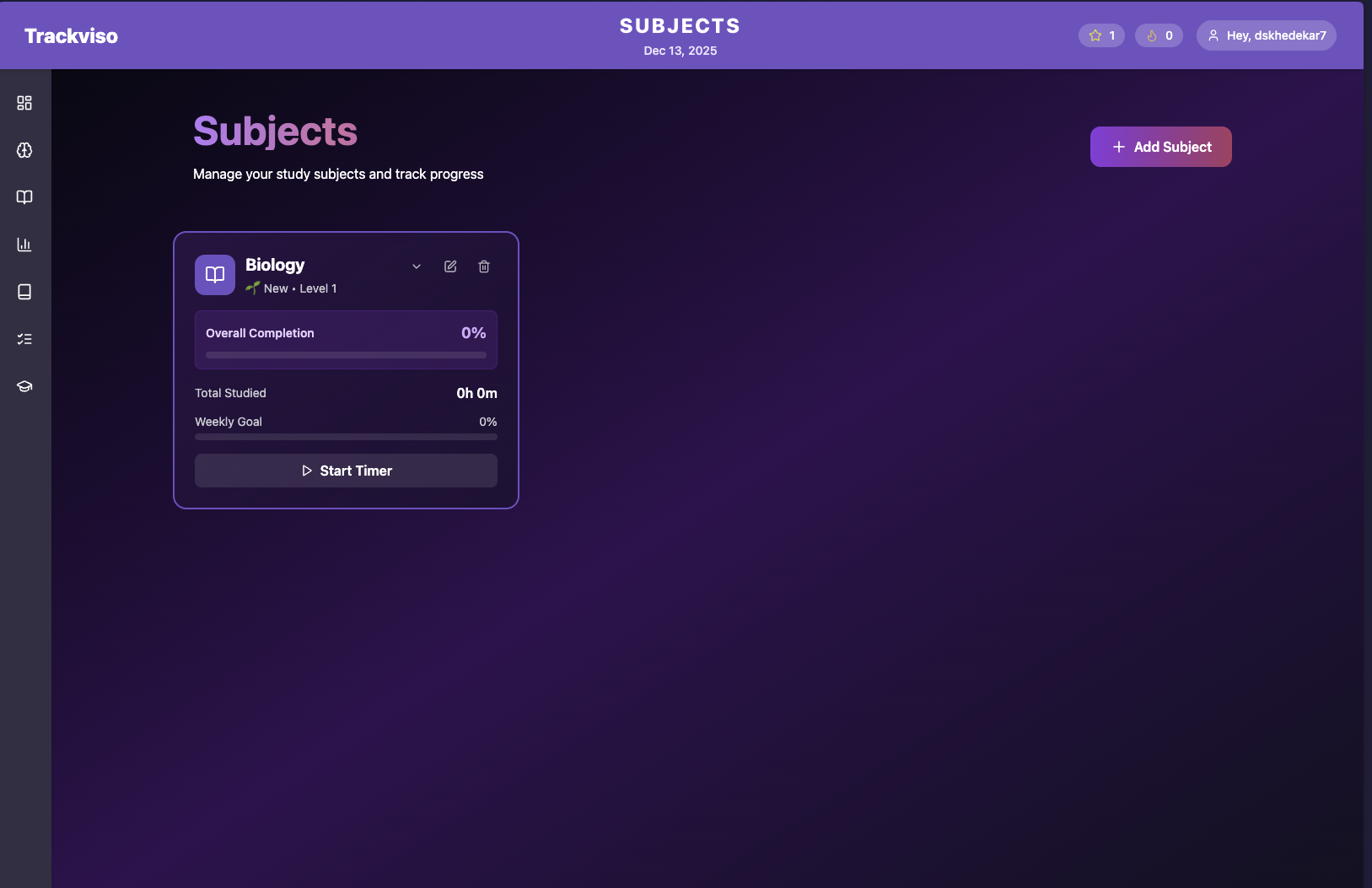 Trackviso — Gamified study tracker gallery image