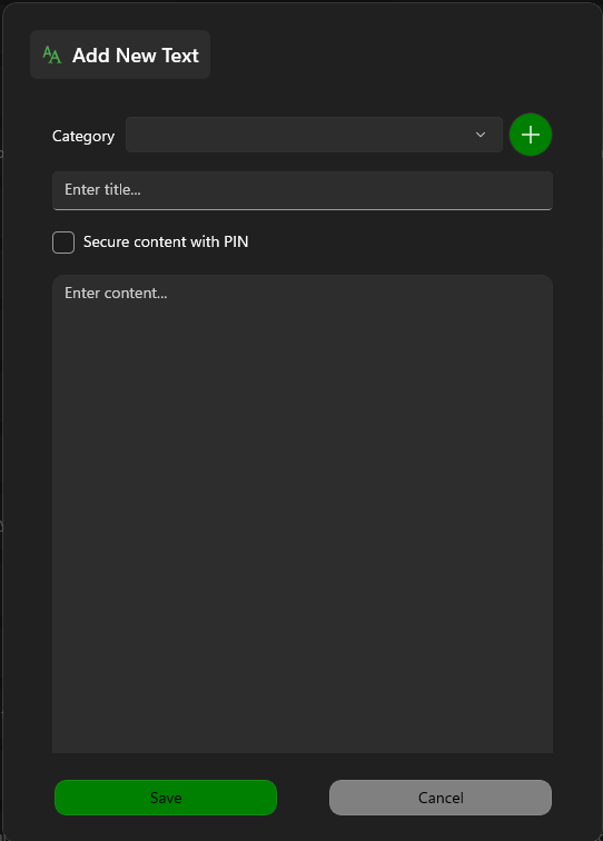 Text Vault - Screenshot 2 showing product features and functionality