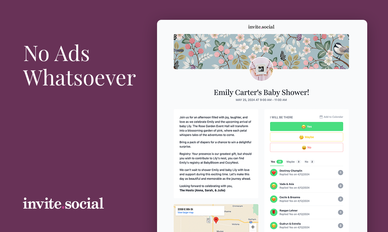 startuptile Invite.social-Free classy customizable event RSVPs & invitations