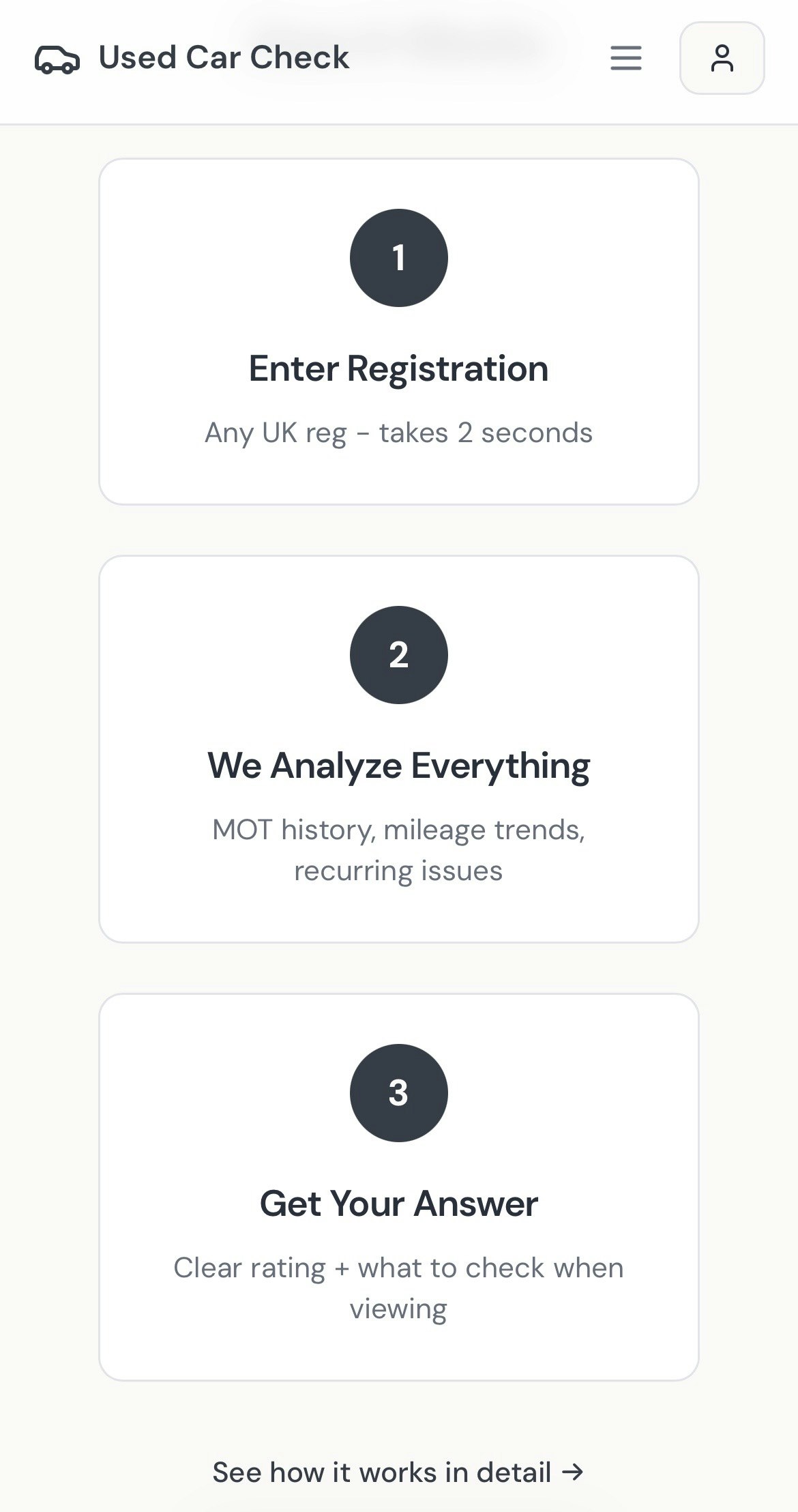 Car history checker (UK) - Screenshot 3 showing product features and functionality