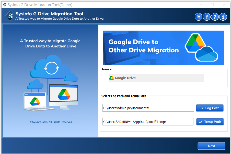 Herramienta migradora de Sysinfo Google Drive media 1