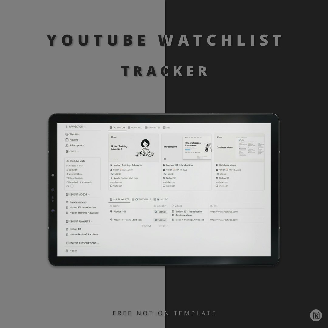 Tracker de liste de surveillance YouTube