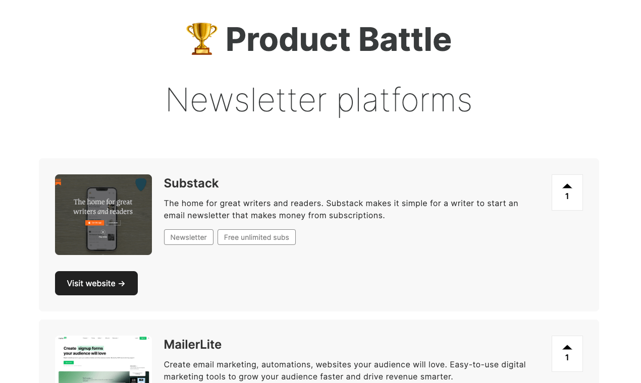 Média Bataille de produits 4