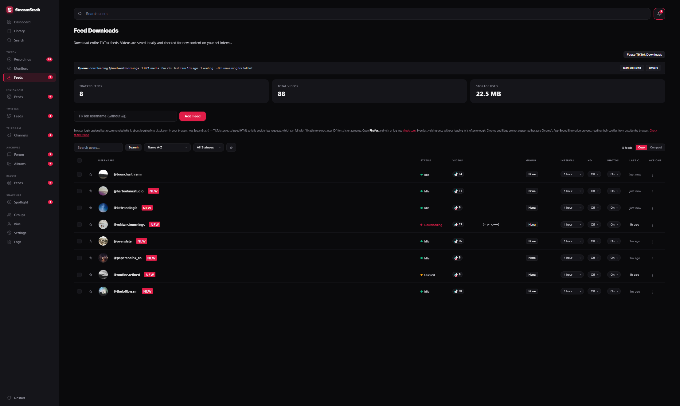 StreamStash gallery image