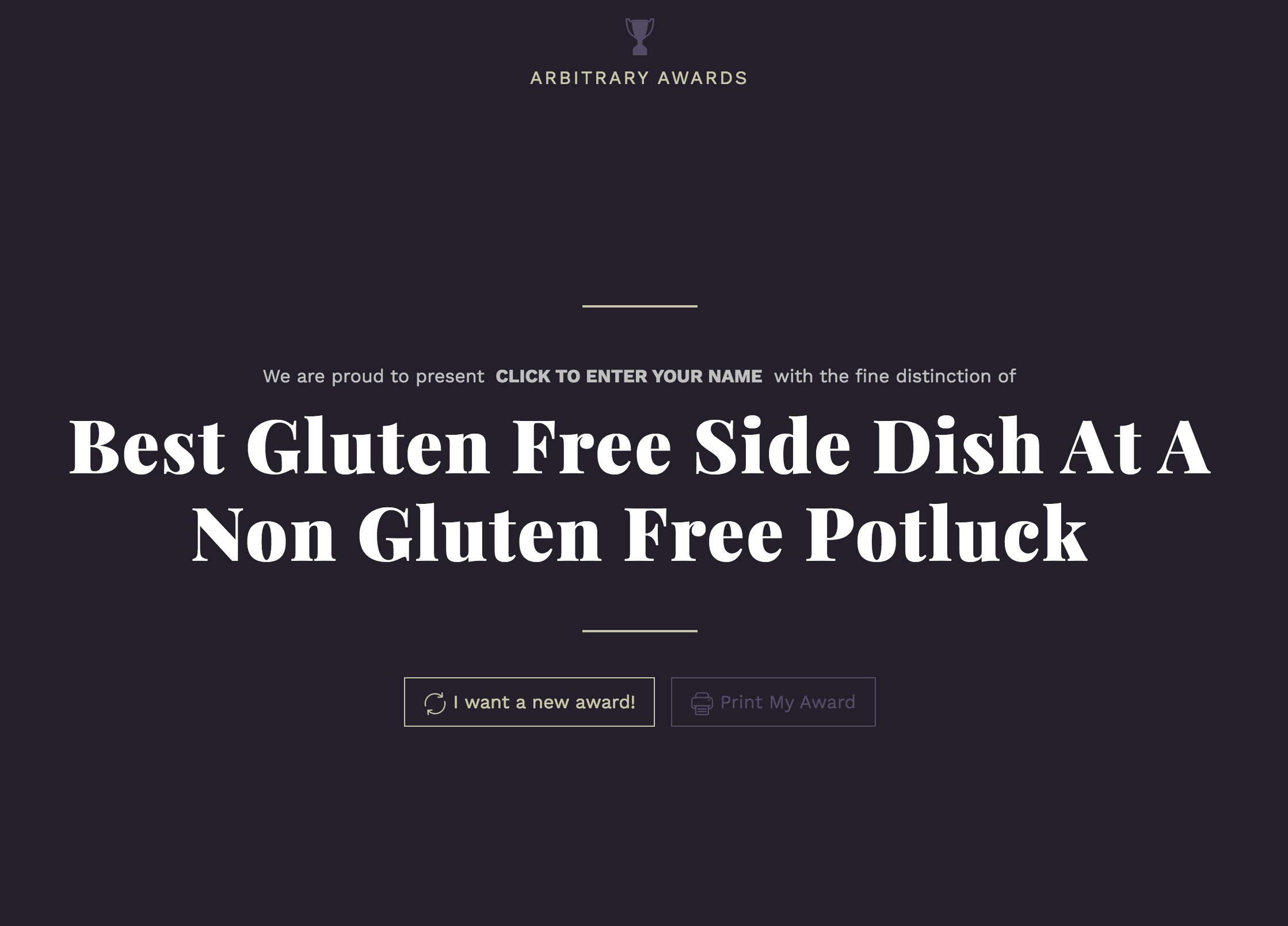 Arbitrary Awards gallery image