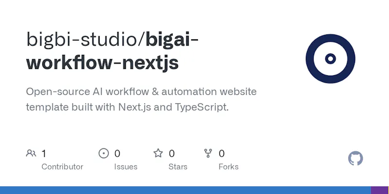 bigA.i Workflow Next.js Template screenshot 1