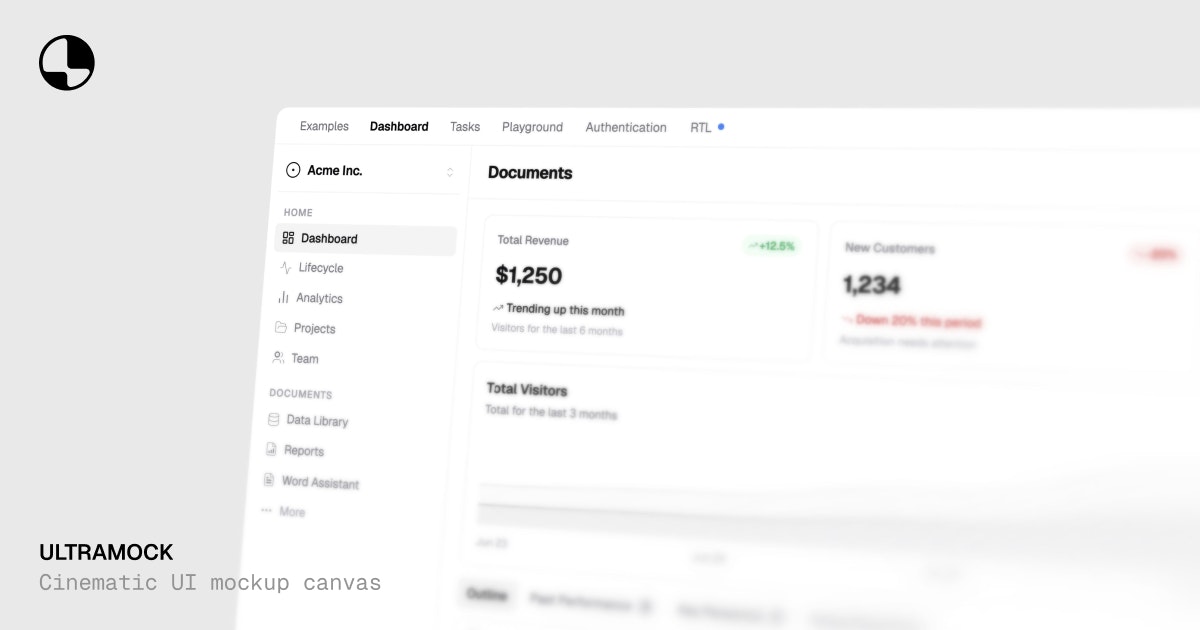 Cinematic UI mockups in the browser - Ultramock | Product Hunt