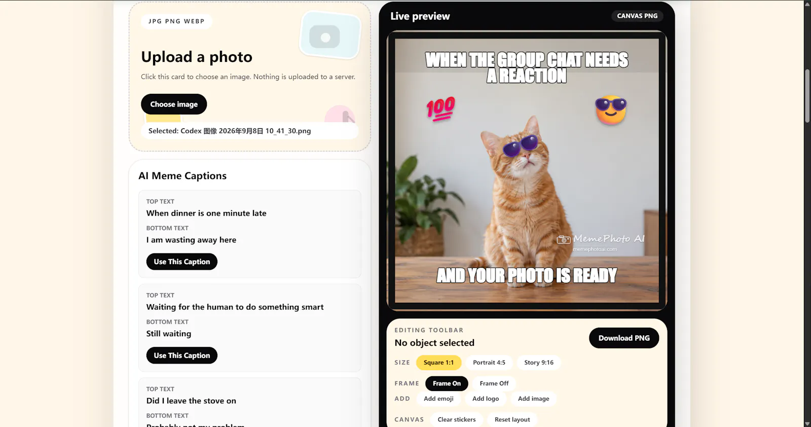 MemePhoto AI screenshot 2
