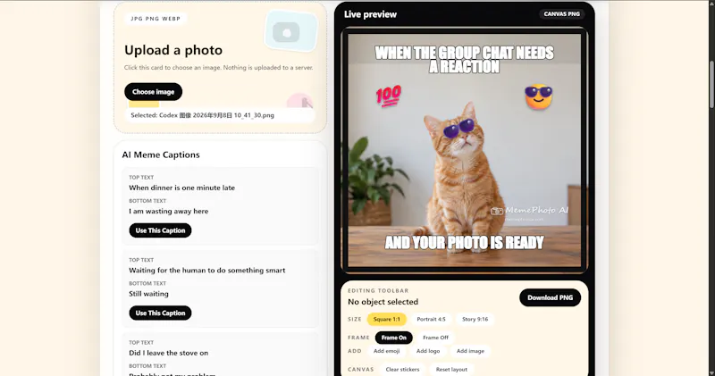 MemePhoto AI screenshot 2