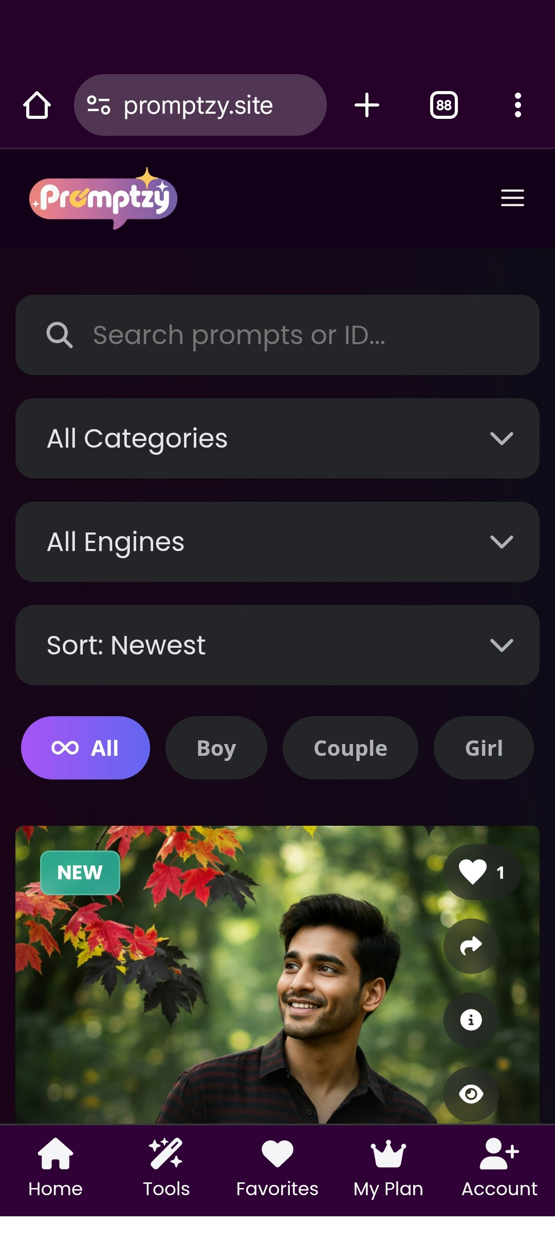 promptzy.site gallery image