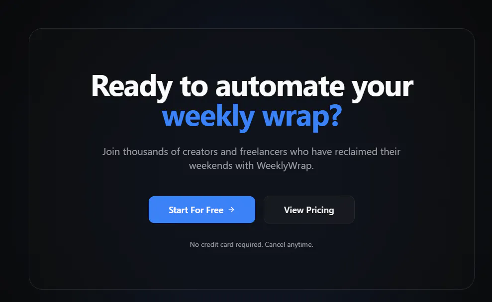 WeeklyWrap — Client reports in 2 min gallery image