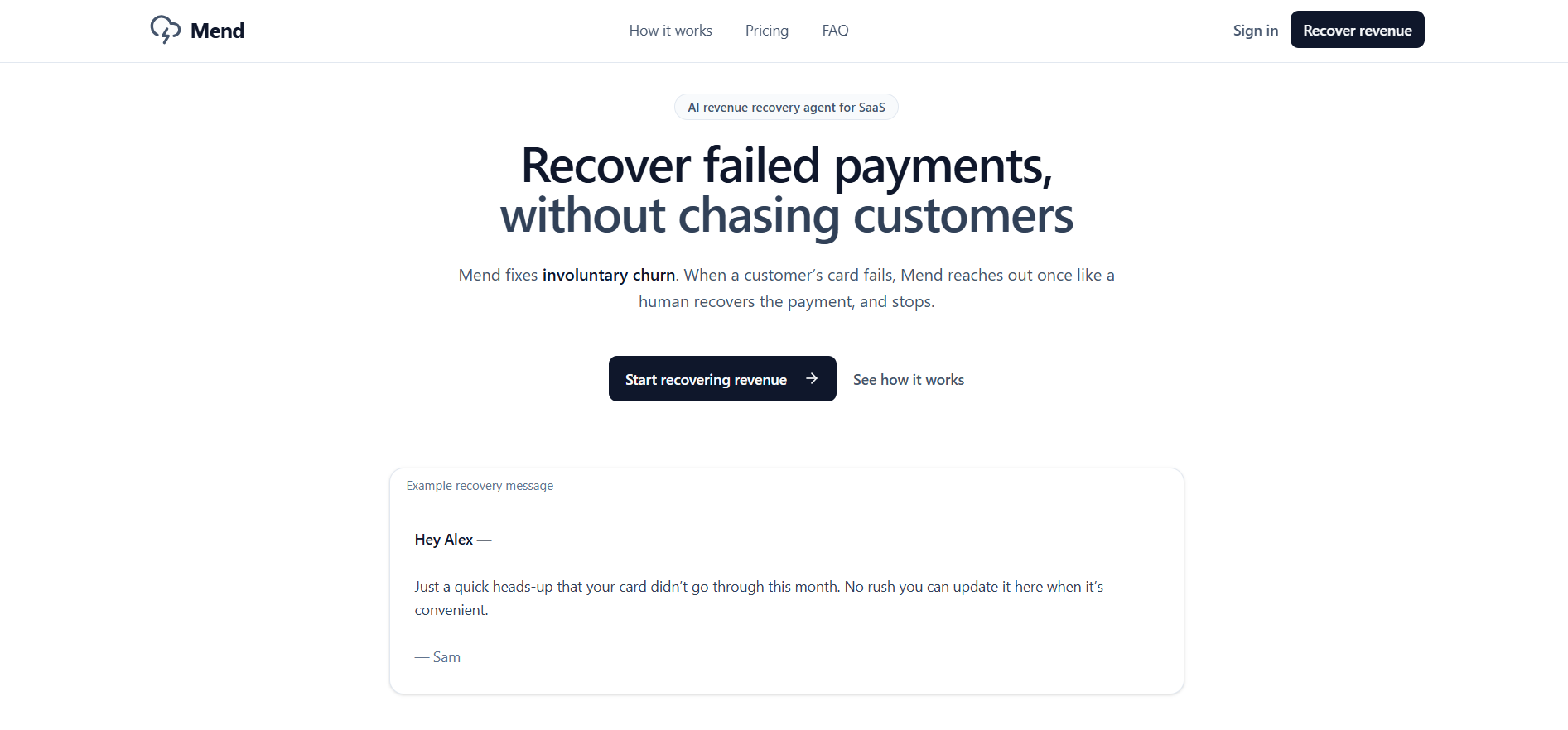 Mend - Main product screenshot demonstrating key features and user interface