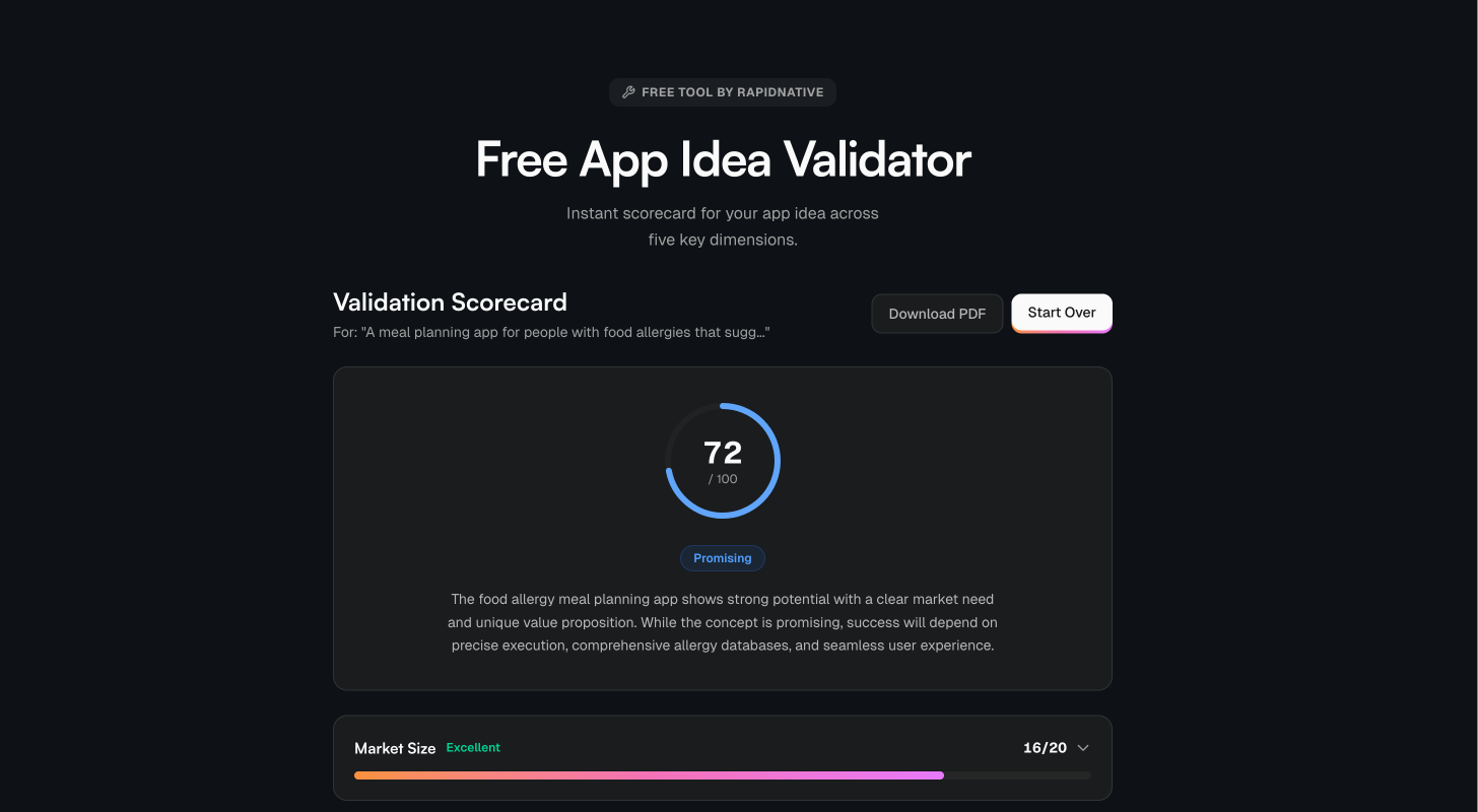RapidNative free tools gallery image