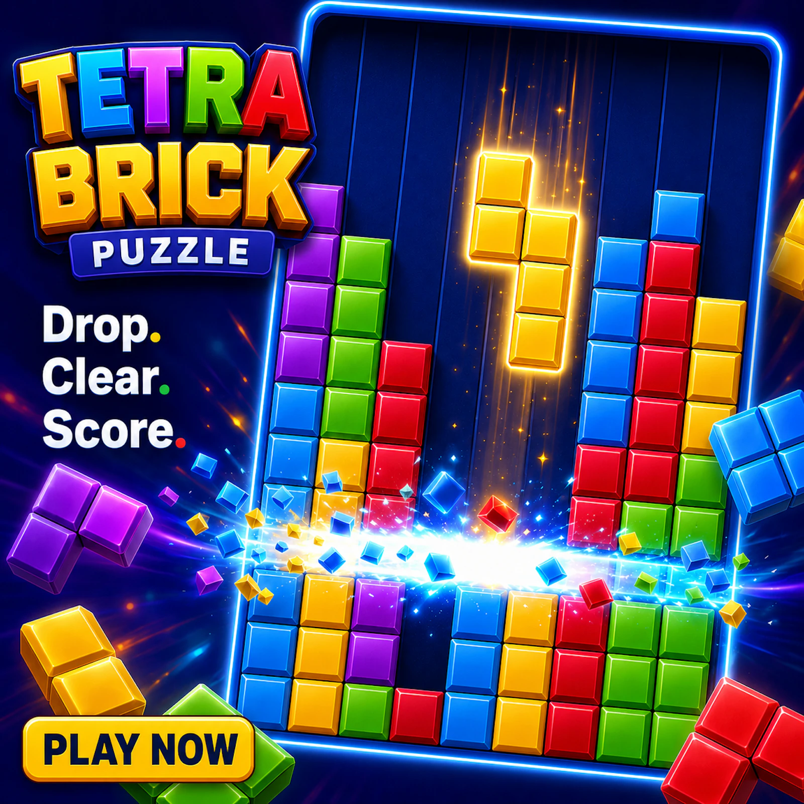 Tetra Brick puzzle screenshot 2