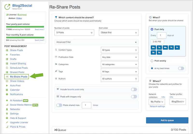 Blog2Social screenshot 7