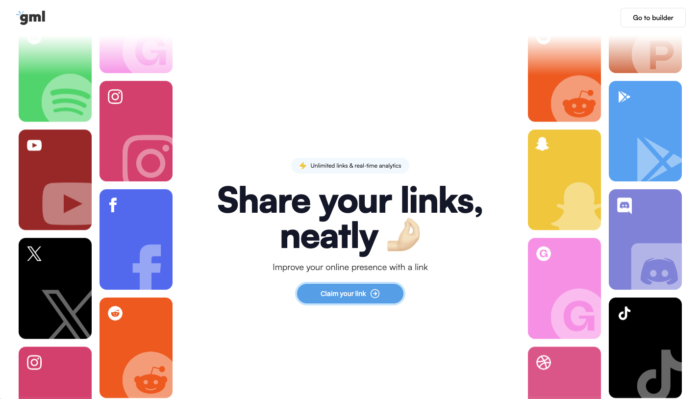 GetMylink - अपने लिंक बड़े करीने से साझा करें मीडिया 1