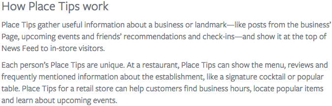 Facebook Place Tips gallery image