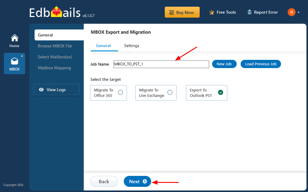 EDBMAILS MBox naar PST -converter - Naadloze mbox om PST -migratie voor alle gebruikers te outlook media 2