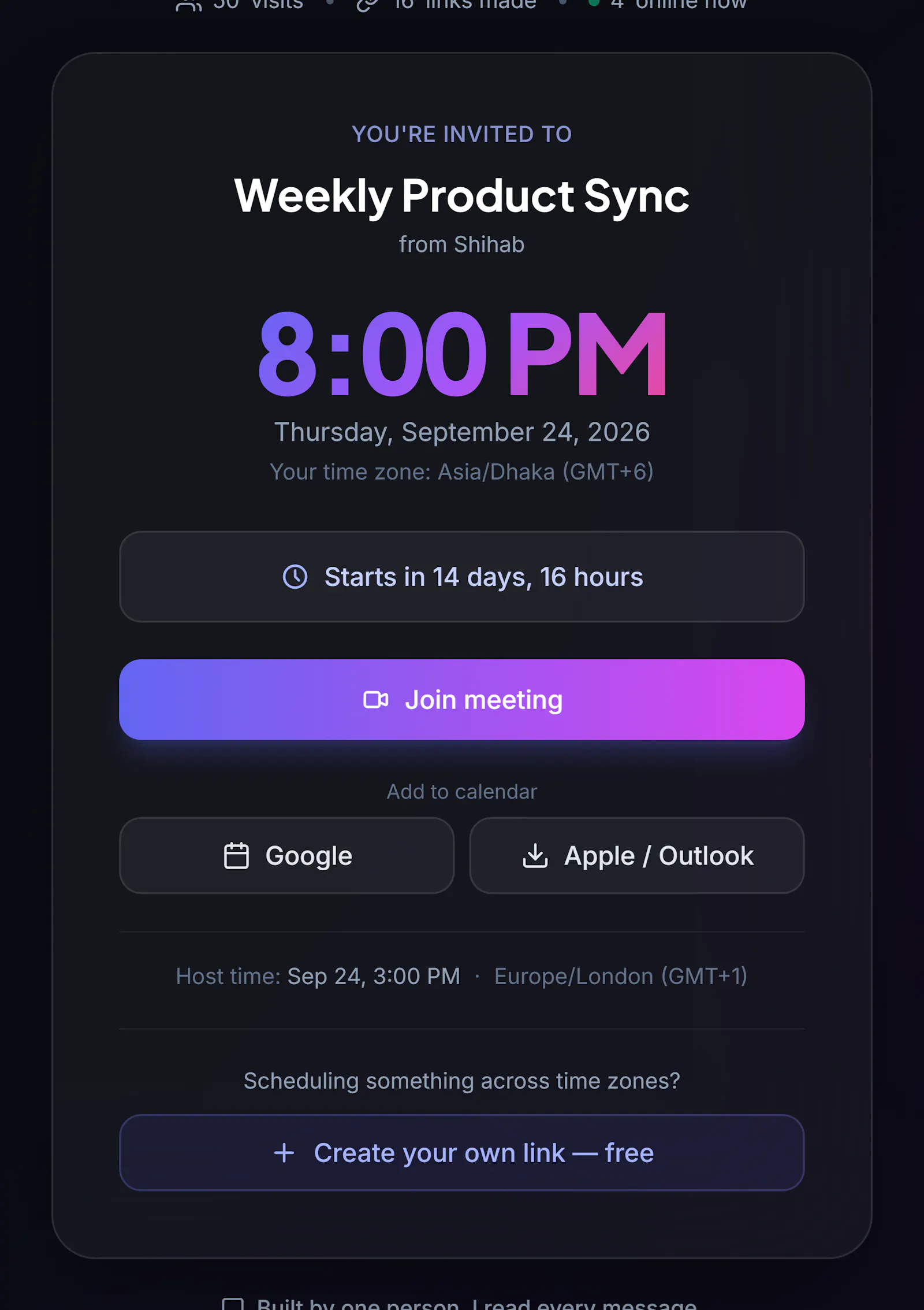 whattimefor.me screenshot 5