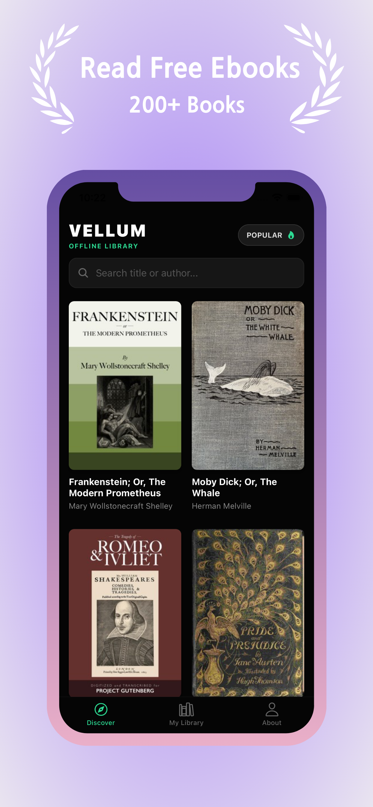 Vellum: Classic Books Reader - Screenshot 2 showing product features and functionality
