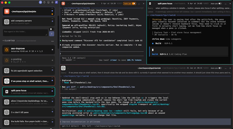 ClawTab screenshot 2