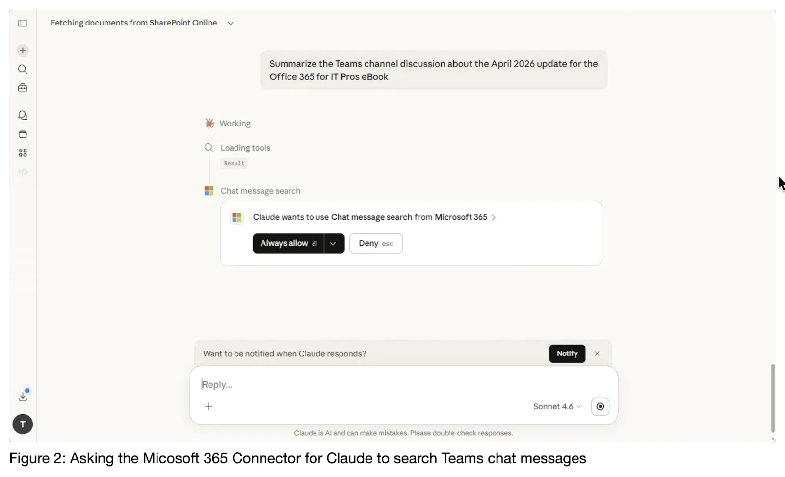 Microsoft 365 Connector for Claude screenshot 4