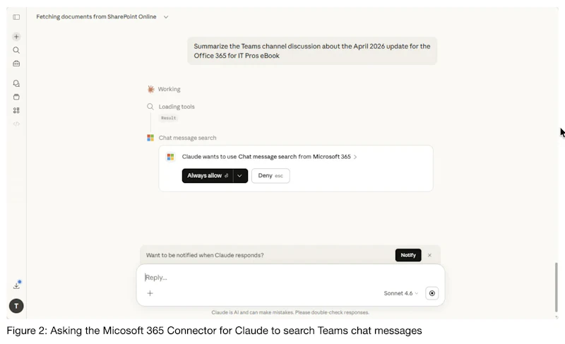 Microsoft 365 Connector for Claude screenshot 4