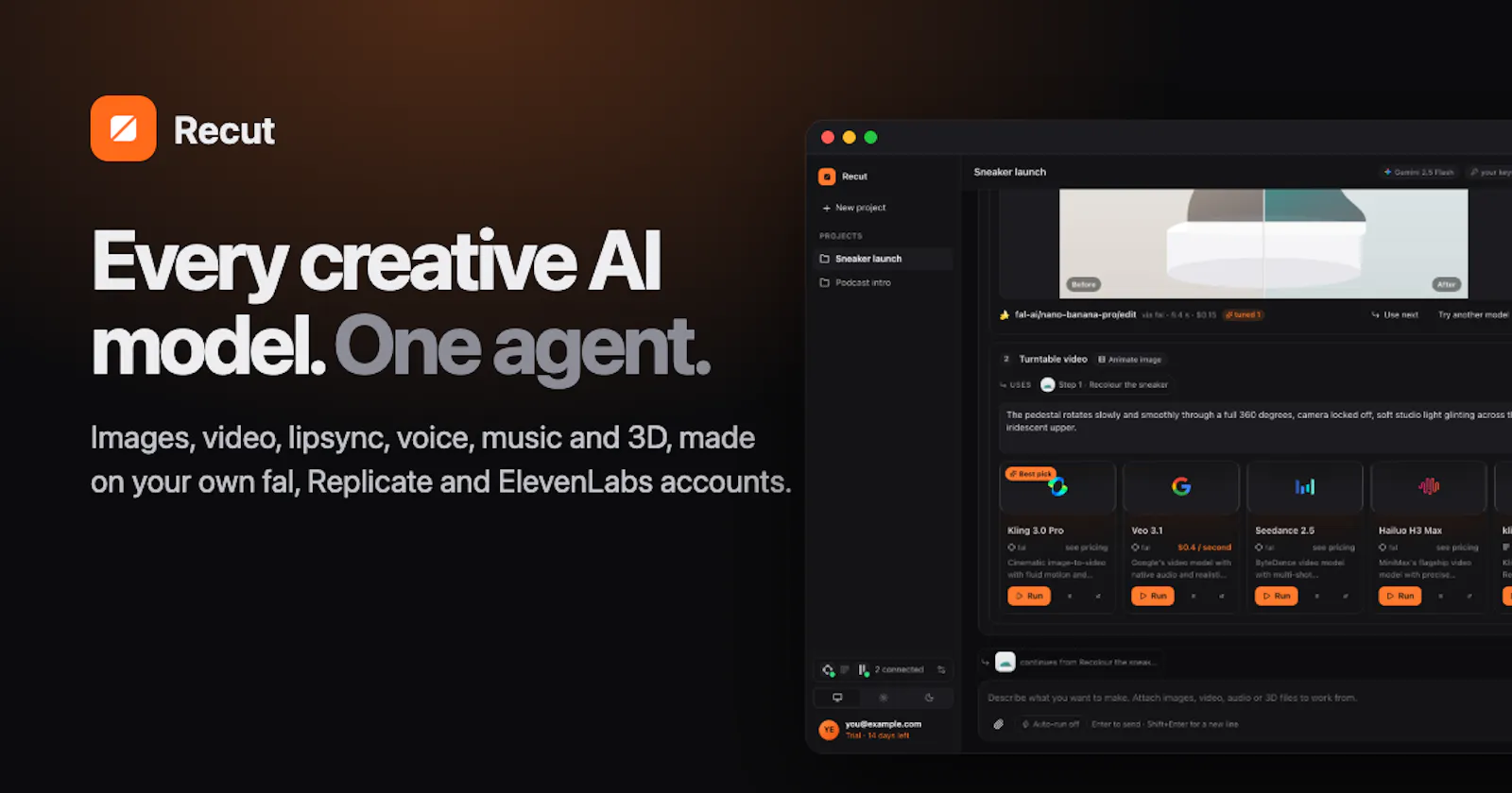 Recut: Creative AI Agent screenshot 1