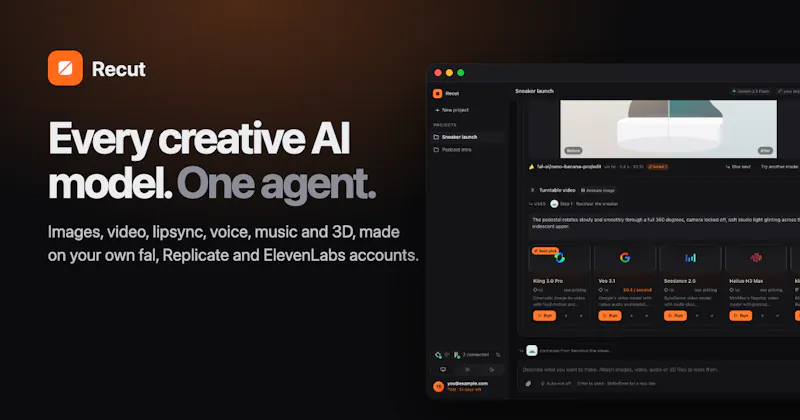 Recut: Creative AI Agent screenshot 1